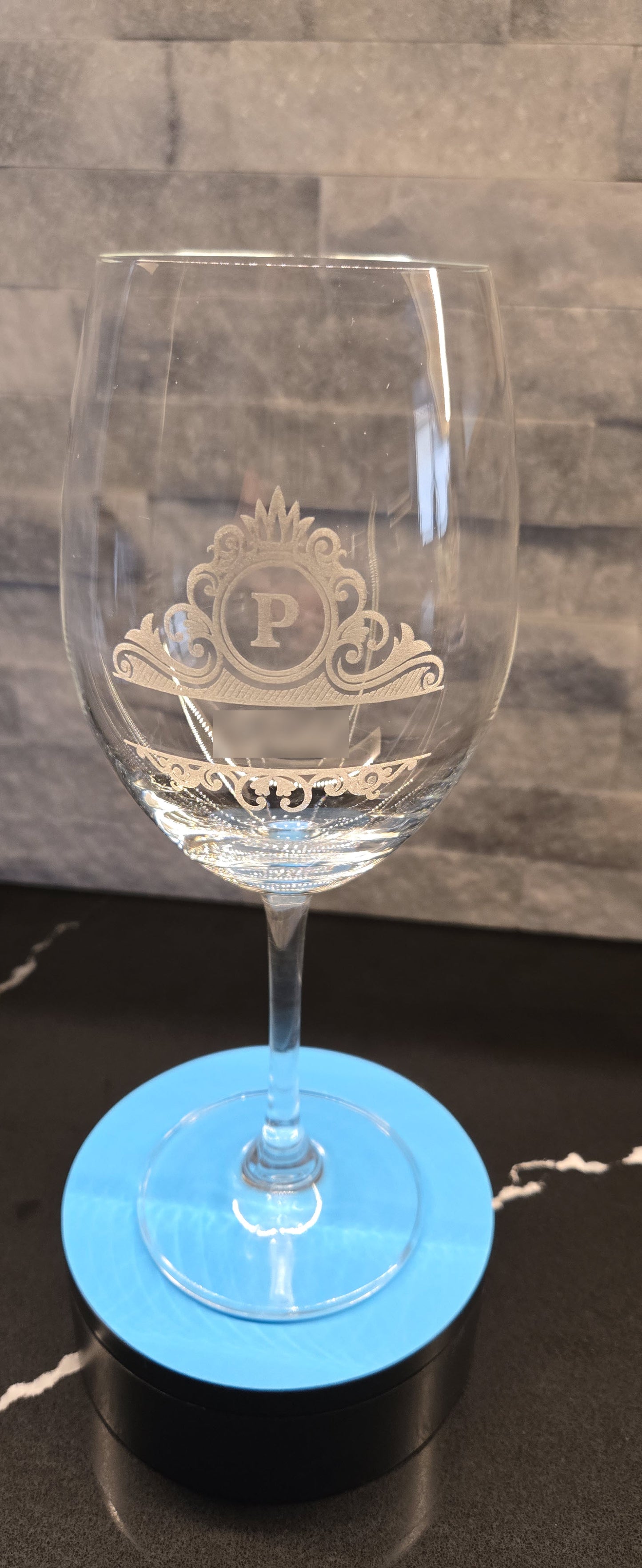 Personalized Keepsake Wine Glass Box Set - Walnut