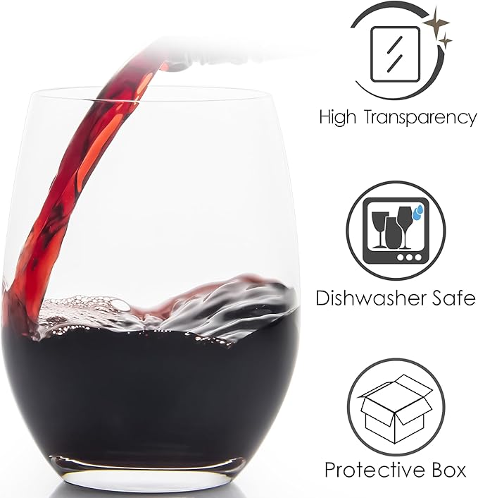 Personalized Stemless Wine Glass 15Oz - One Side Engravings