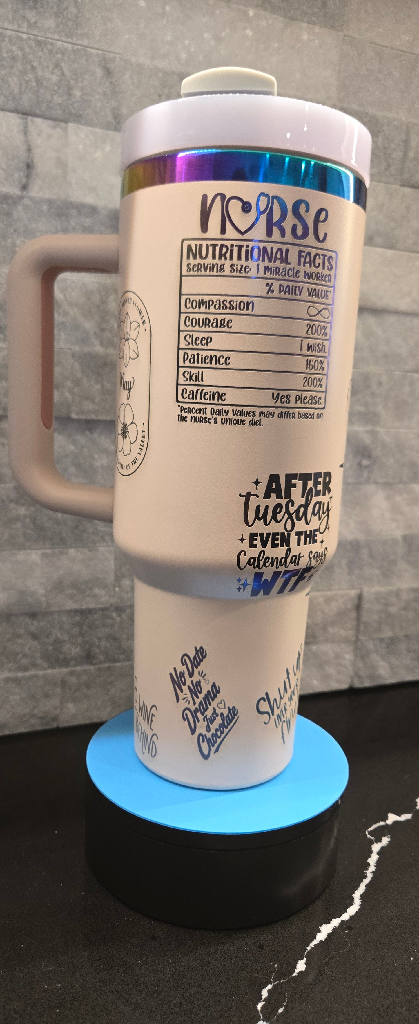 Themed Full Wrap Stainless Steel Tumbler