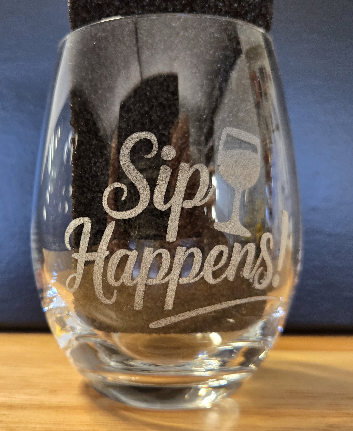 Personalized Stemless Wine Glass 15Oz - One Side Engravings