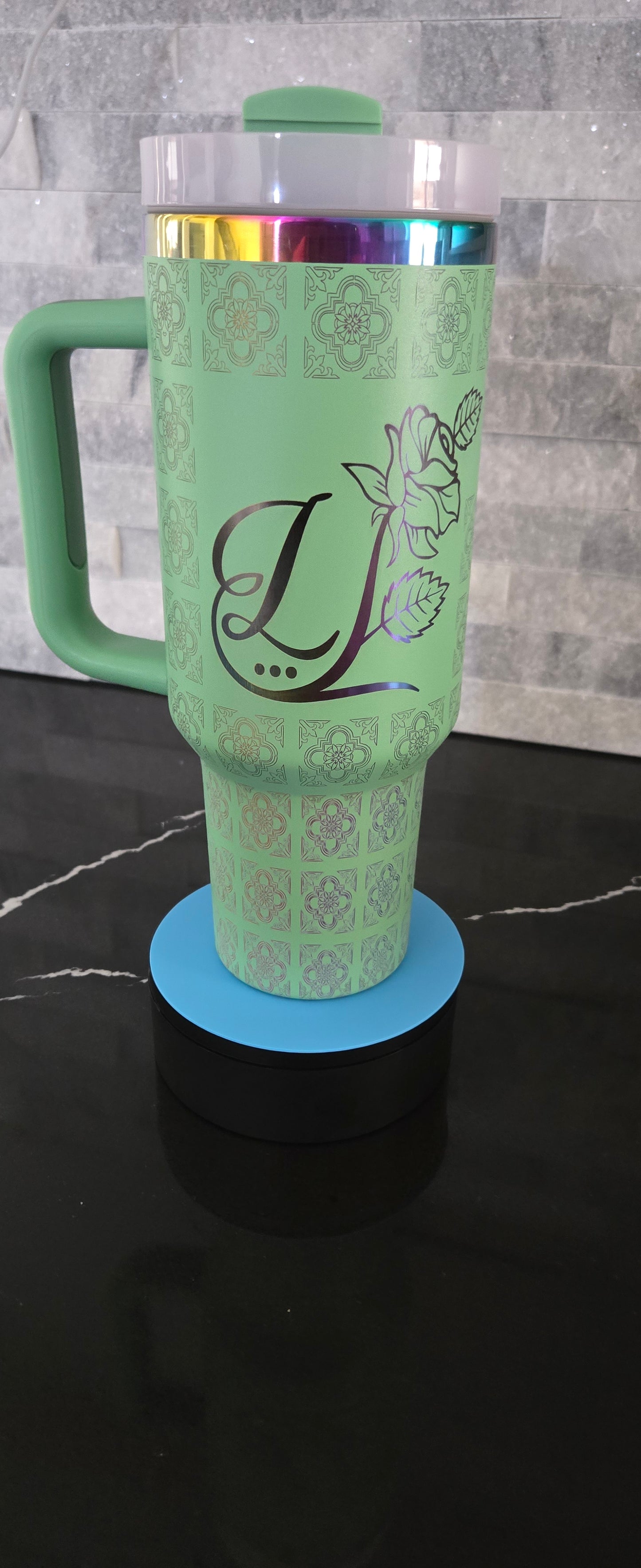 Moroccan Pattern Full Wrap Stainless Steel Tumbler