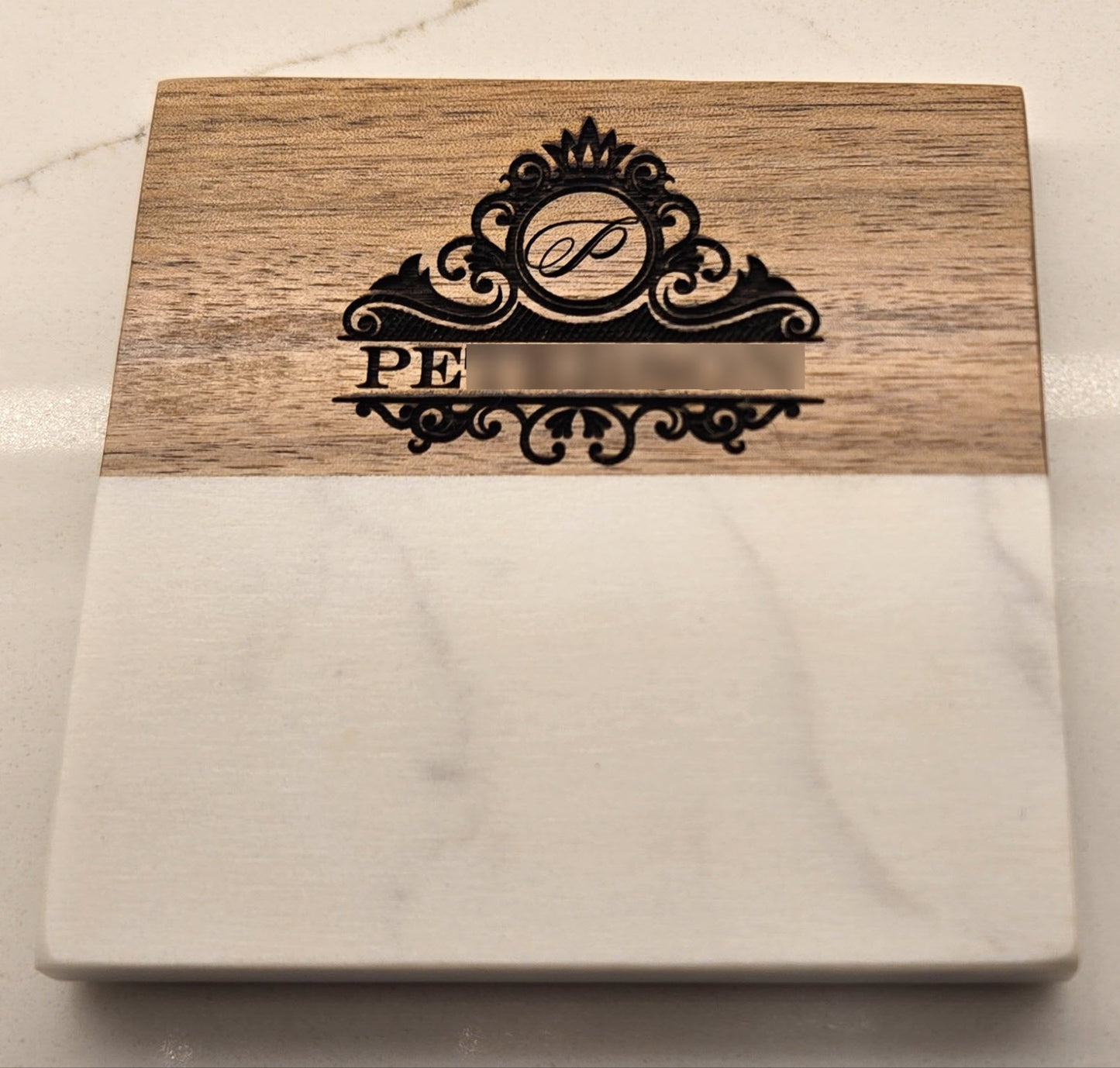 Personalized Keepsake Wine Glass Box Set - Walnut