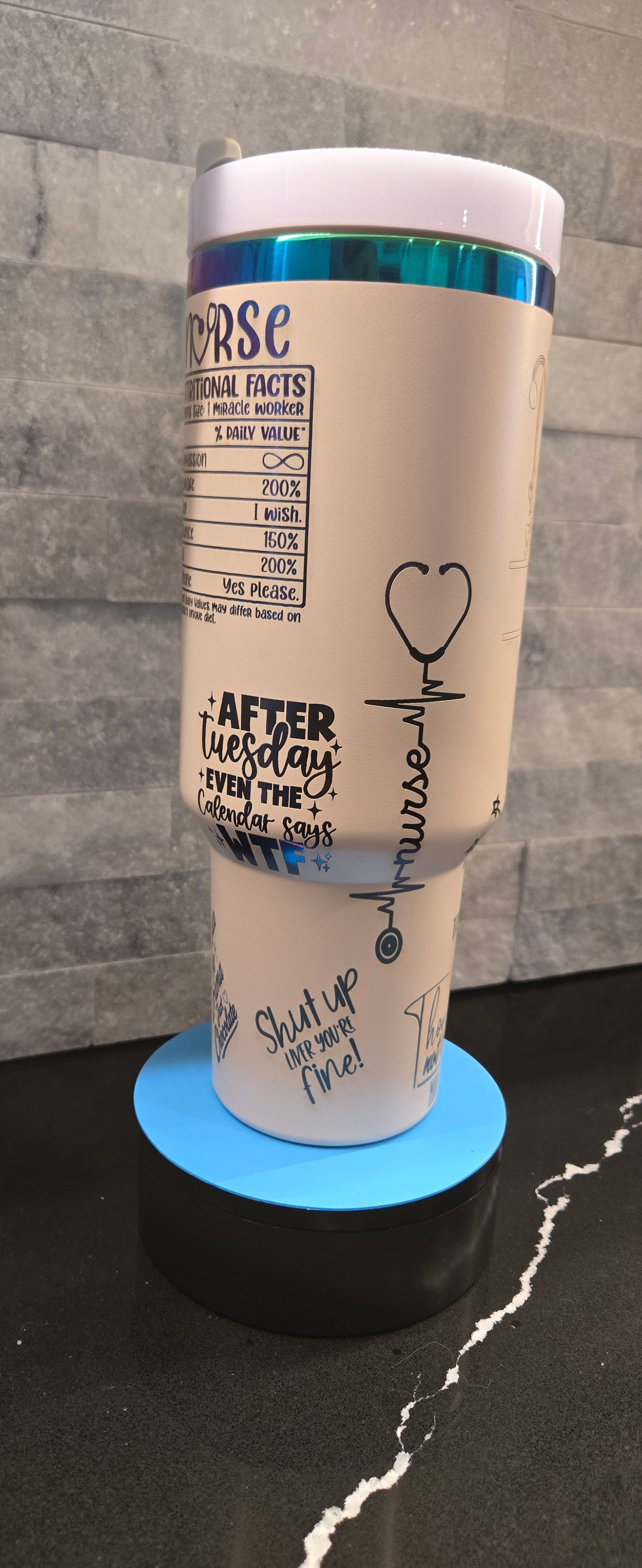 Themed Full Wrap Stainless Steel Tumbler